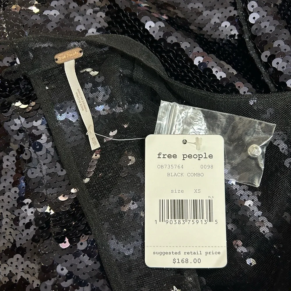 New! Free People Dance Til Dawn Sequin Mini Dress - Picture 9 of 14